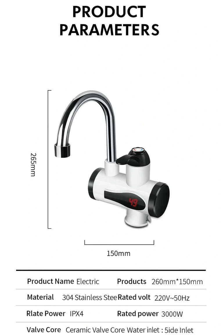 Instant Electric Hot Water Faucet 3 largobazar.com.webp